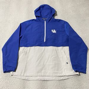 Kentucky Wildcats Anorak Jacket Mens L Blue Cutter&  Buck Pullover Windbreaker